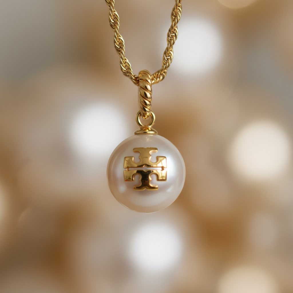Tory Burch Pearl Necklace - pearl close-up