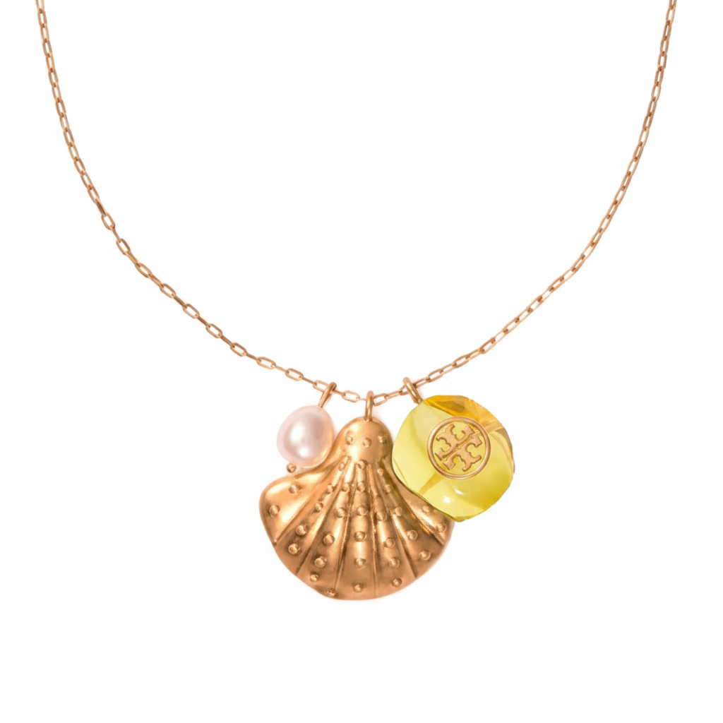 Tory Burch Sea of Dreams Shell Pendant Necklace - product shot