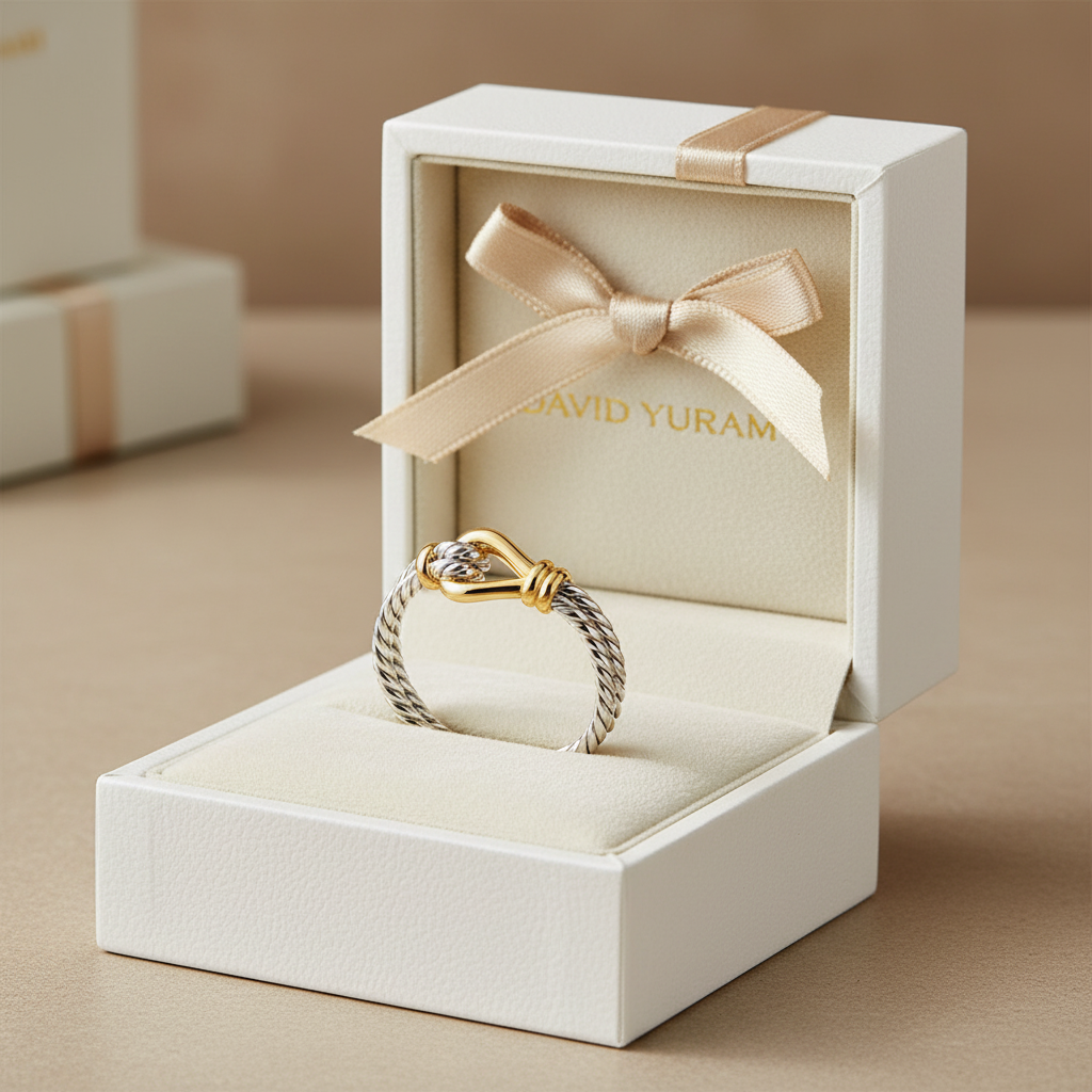 David Yurman Thoroughbred Loop Ring - Luxury Gift Box