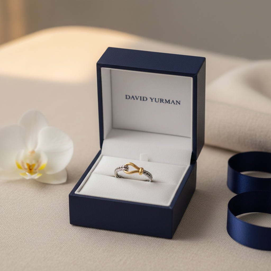 David Yurman Thoroughbred Loop Ring - luxury gift box