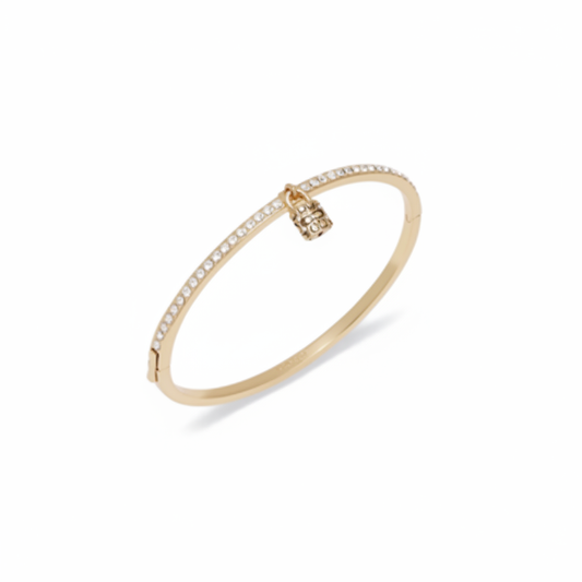 Coach Faux Stone Padlock Bangle Bracelet - clean product shot