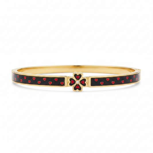 Kate Spade Heritage Spade Flower Thin Hinged Bangle - clean product shot