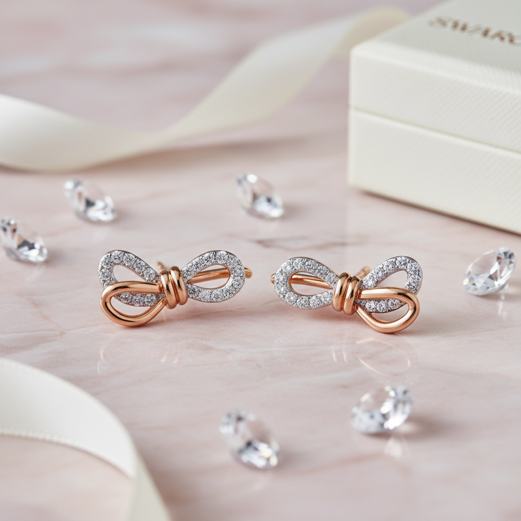 Swarovski Lifelong Bow Earrings - Lifestyle 2
