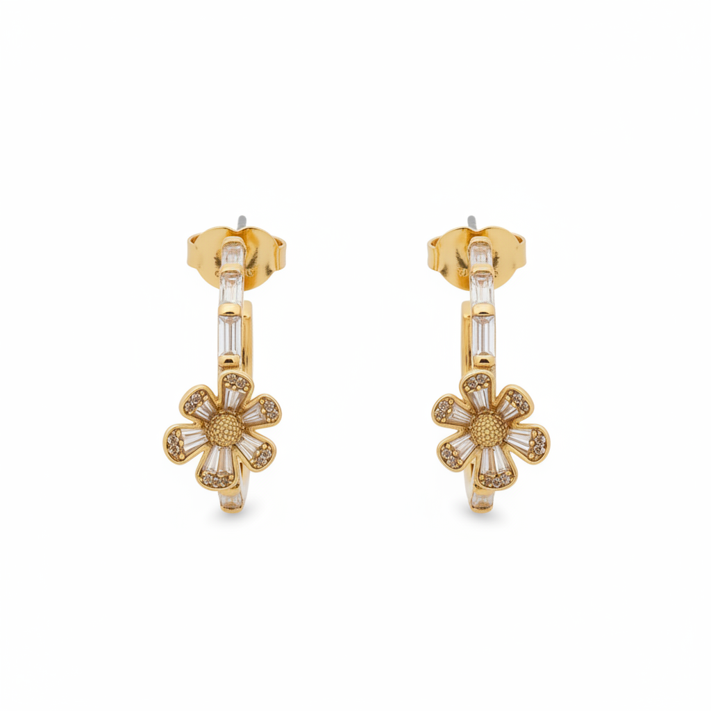 Kate Spade New York Fleurette Hoops - clean product shot