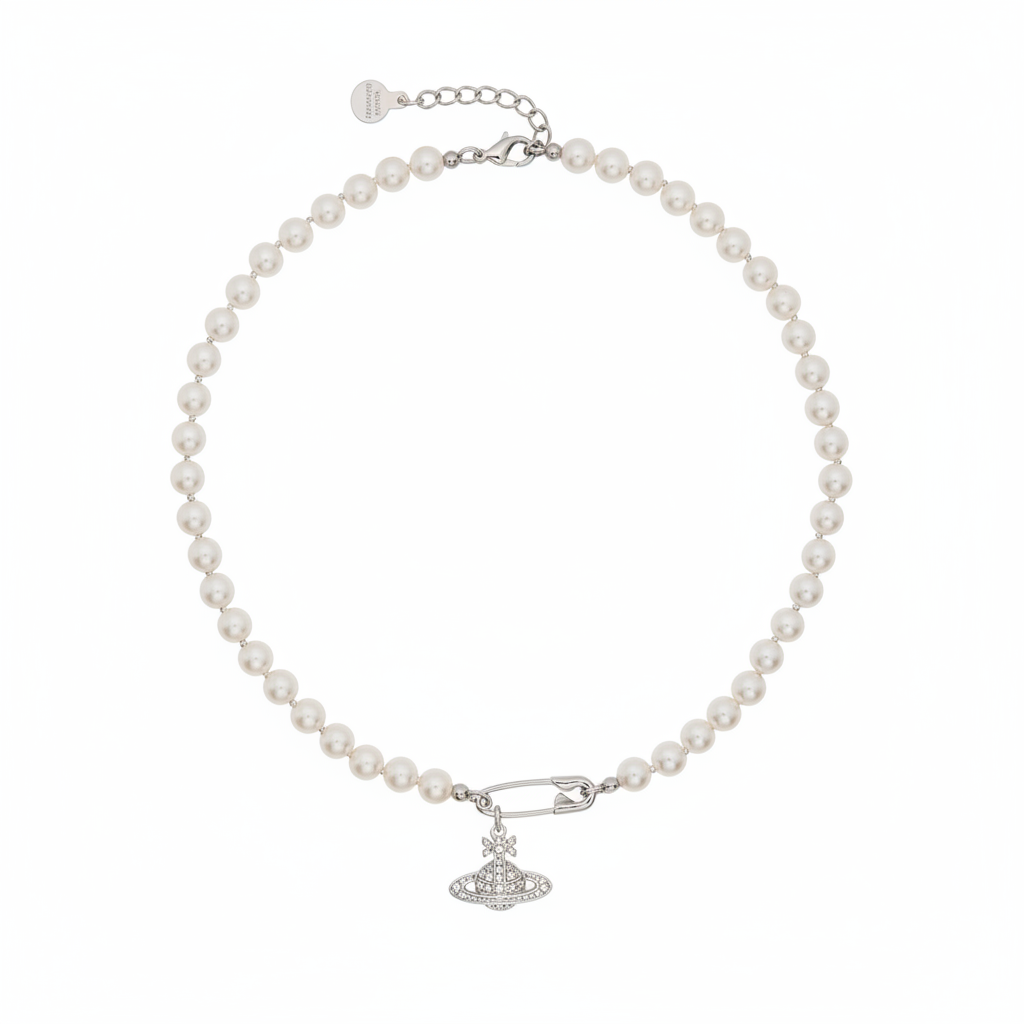 Vivienne Westwood Lucrece Faux Pearl Necklace - clean product shot
