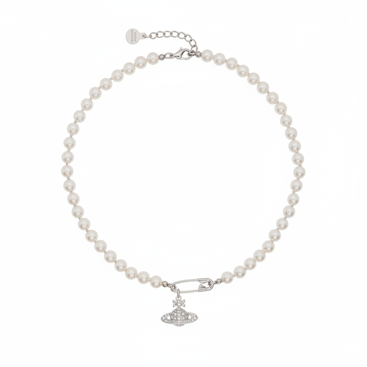 Vivienne Westwood Lucrece Faux Pearl Necklace - clean product shot