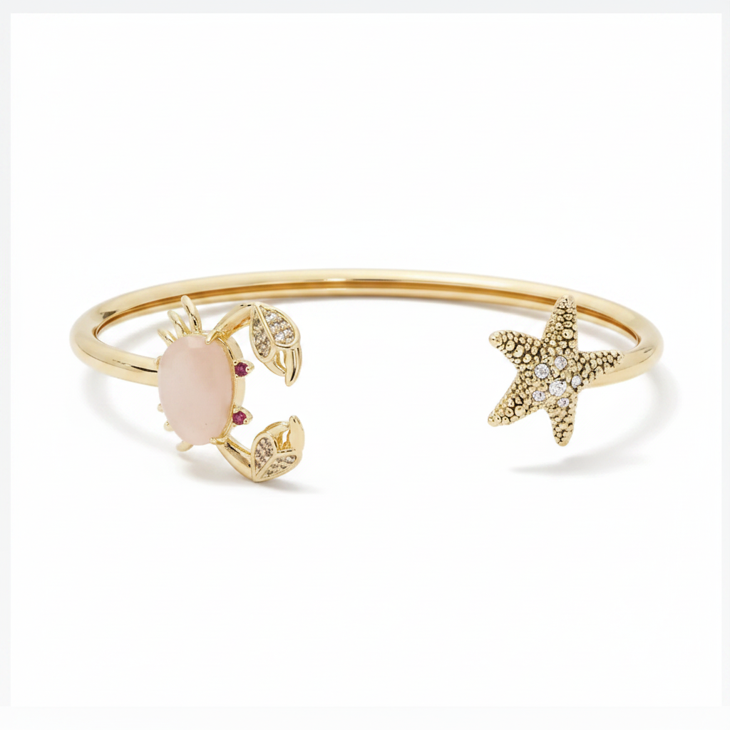 Kate Spade Sea Star Crab & Starfish Flex Cuff Bracelet - product shot