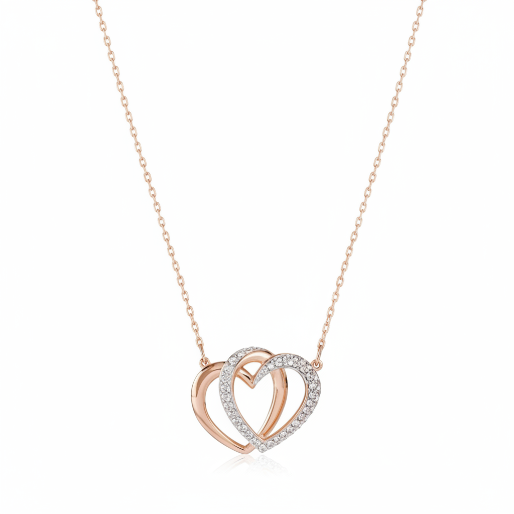 Swarovski Dear Double Heart Necklace - Clean Shot