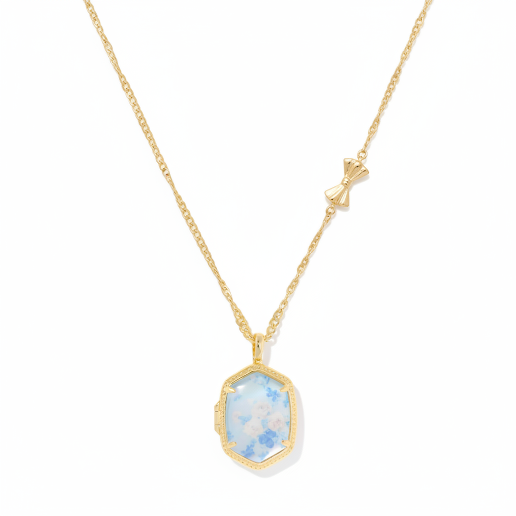 Kendra Scott x LoveShackFancy Whisper Blue Illusion Necklace - product shot