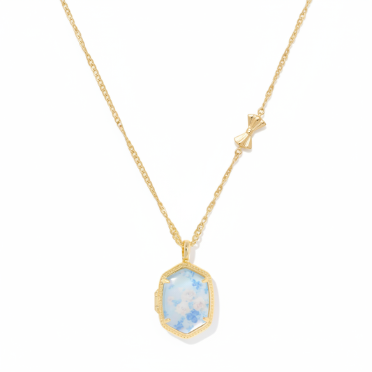 Kendra Scott x LoveShackFancy Whisper Blue Illusion Necklace - product shot