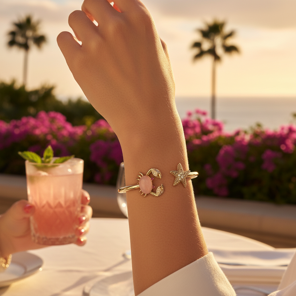 Kate Spade Sea Star Crab & Starfish Flex Cuff Bracelet - lifestyle 1