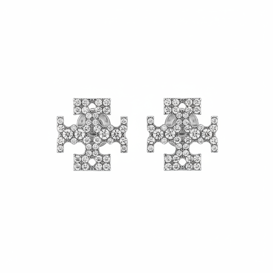Tory Burch Kira Pavé Stud Earrings - clean product shot