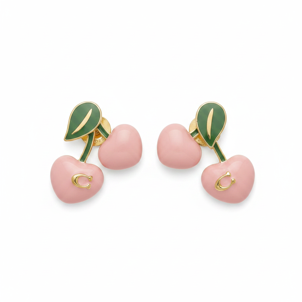 Coach Cherry Stud Earrings - clean product shot