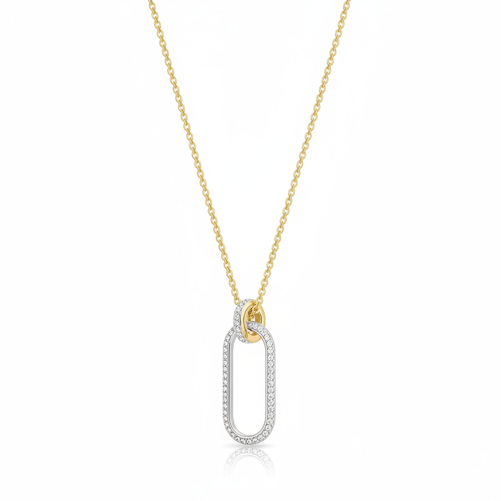 Swarovski Time Pendant Necklace - Clean Shot