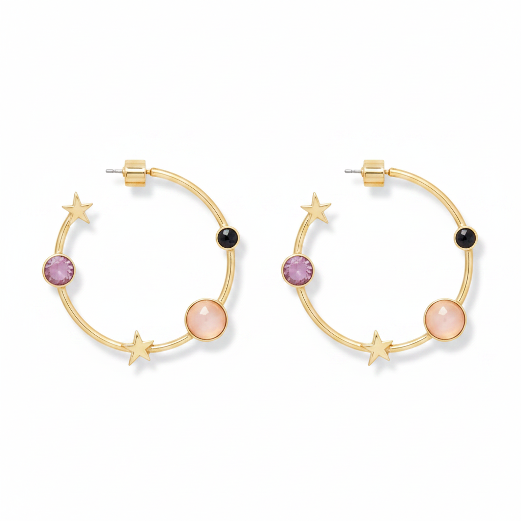 Kate Spade New York On the Rocks Hoop Earrings – clean product shot