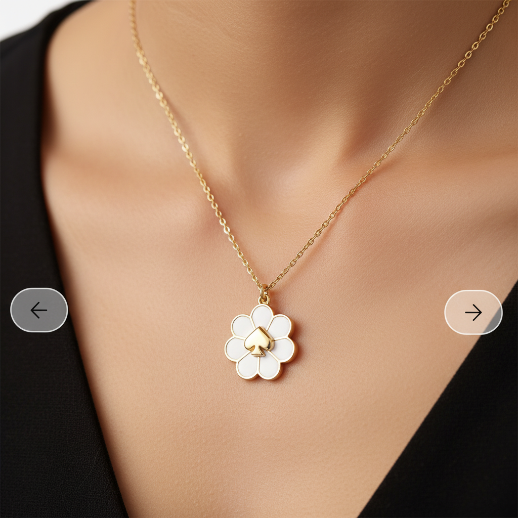Kate Spade Day Tripper Necklace collarbone close-up
