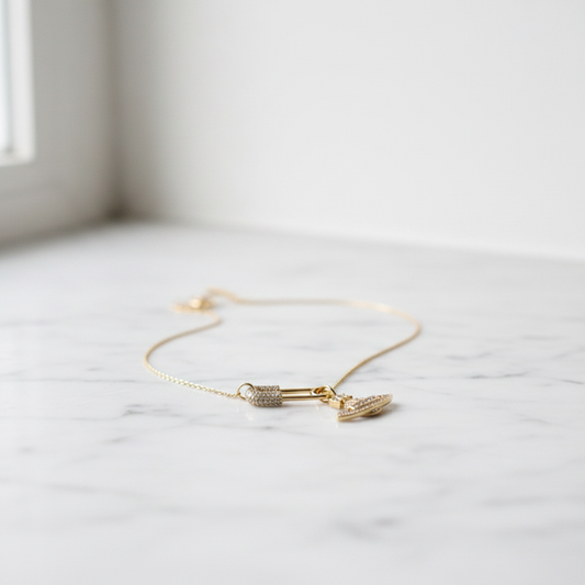 Vivienne Westwood Lucrece Necklace on marble surface