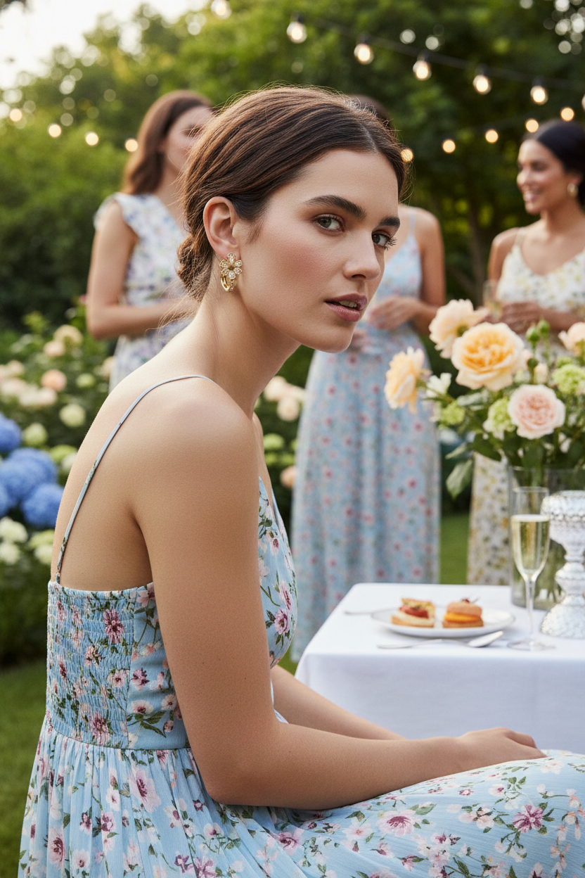 Kate Spade New York Fleurette Hoops - lifestyle garden party