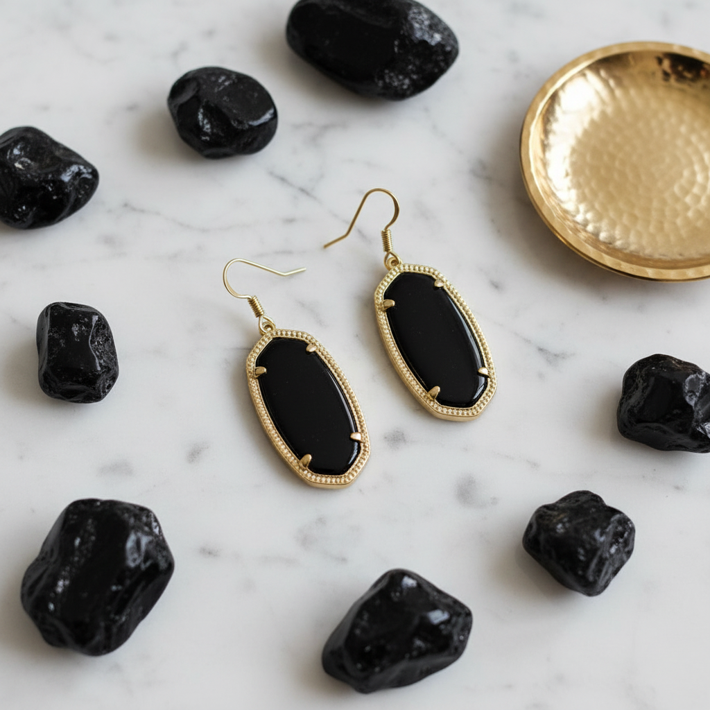 Kendra Scott Elle Earrings - marble flat lay