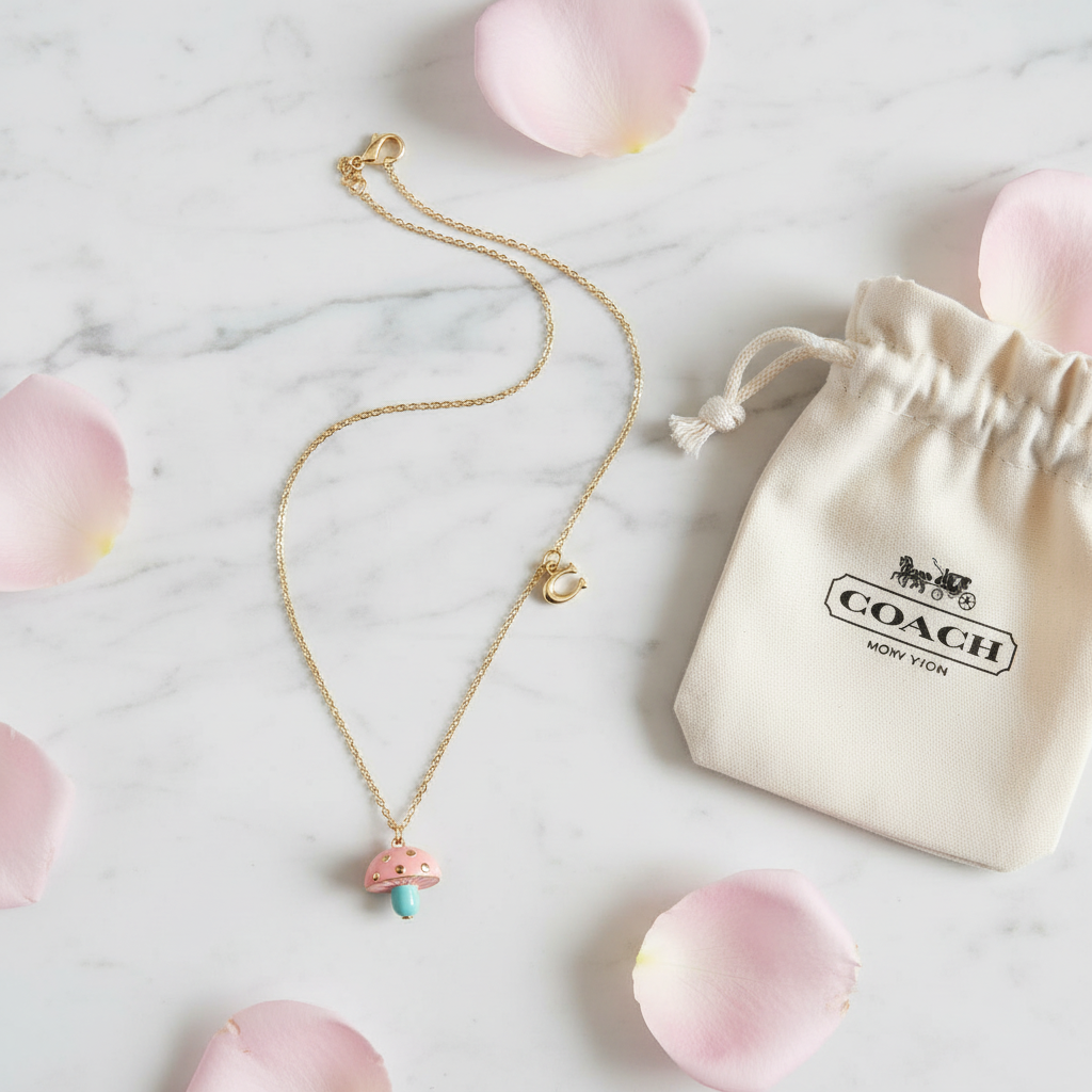 Coach Mushroom Pendant Necklace - lifestyle 1