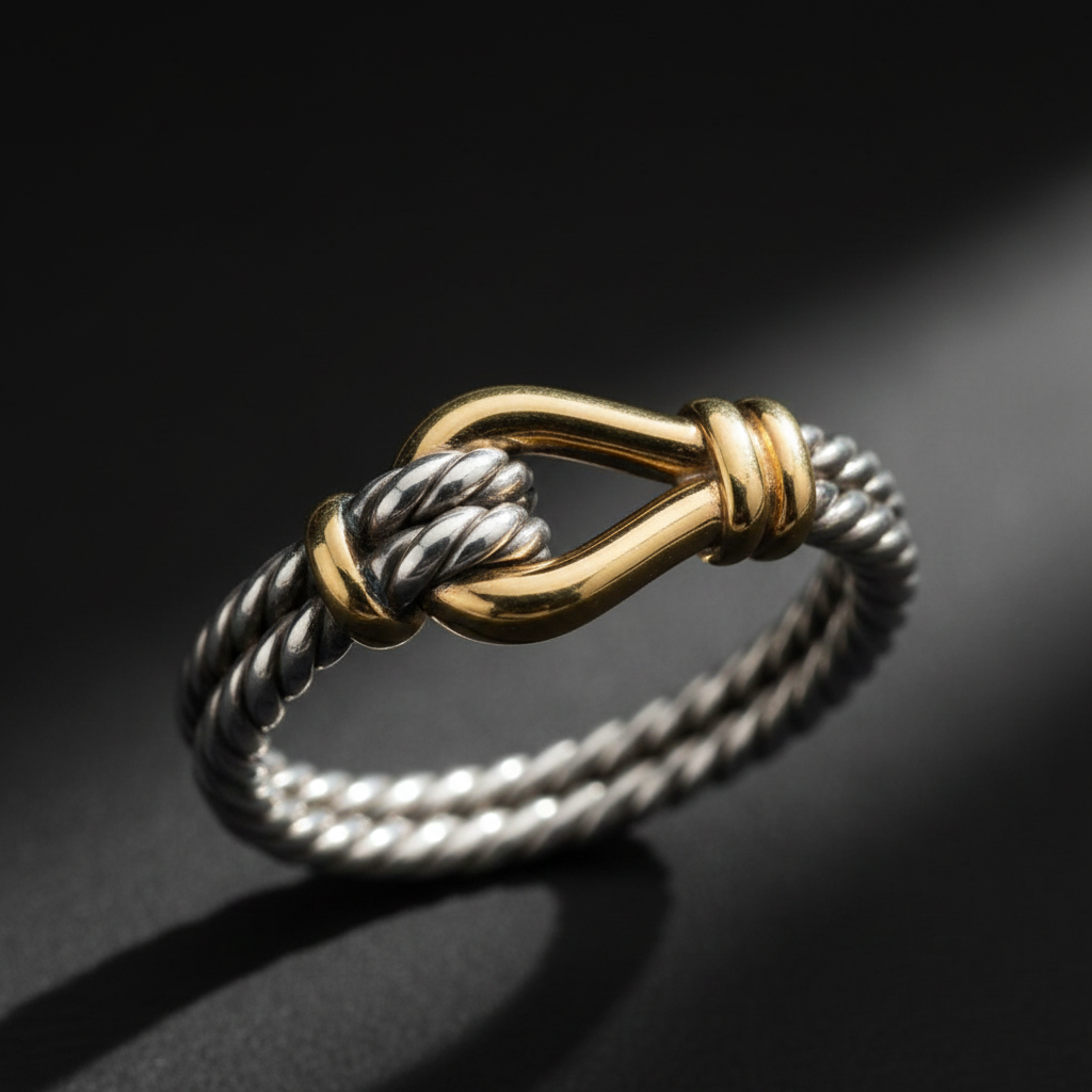 David Yurman Thoroughbred Loop Ring - Macro Detail