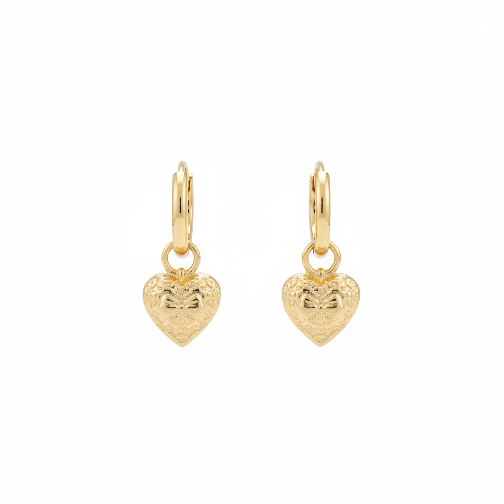 KS x LoveshackFancy Heart Huggies - clean white background product shot