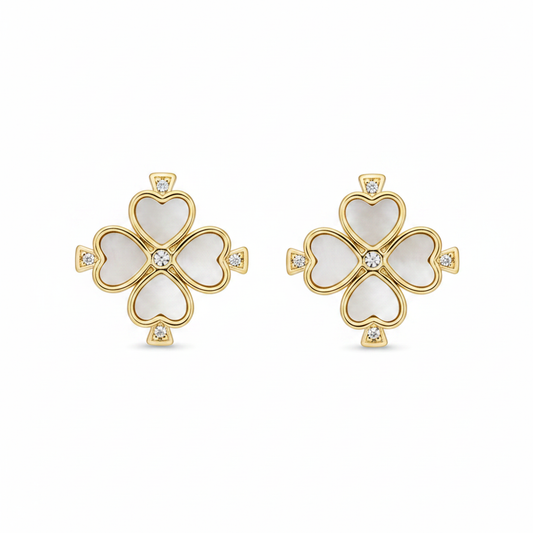 Kate Spade New York Legacy Logo Clover Stud Earrings - clean product shot