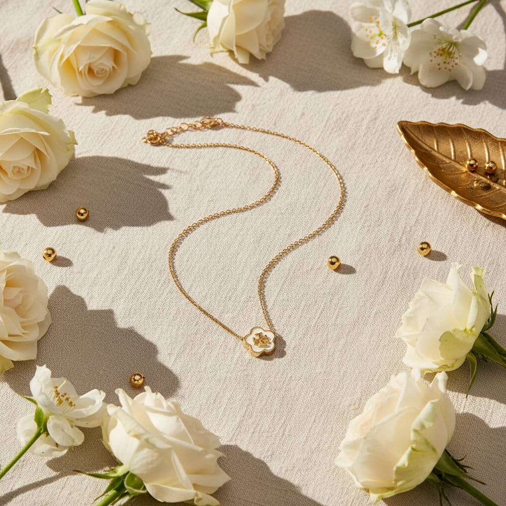 Ivory linen flat lay