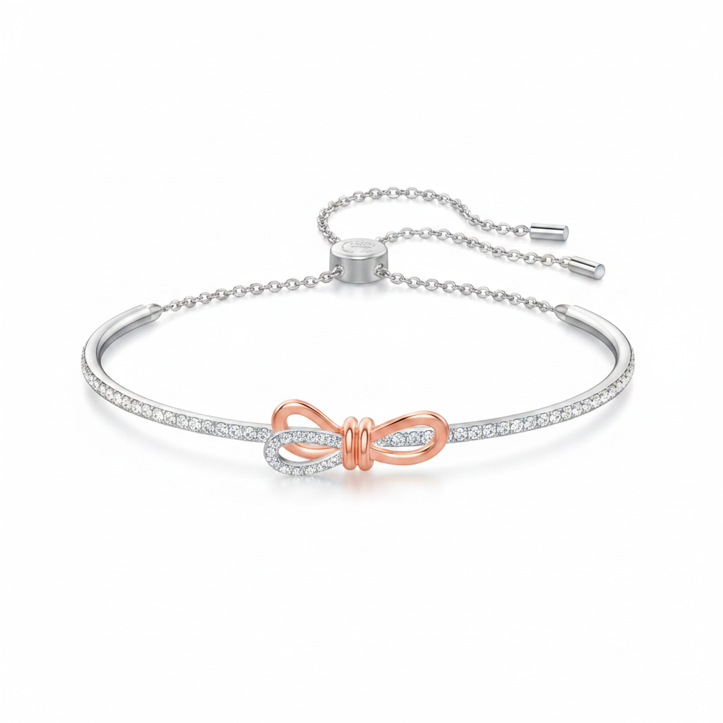 Swarovski Lifelong Bow Bangle - clean product shot