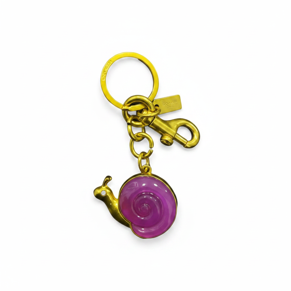 Coach Snail Bag Charm and Keychain - clean product shot