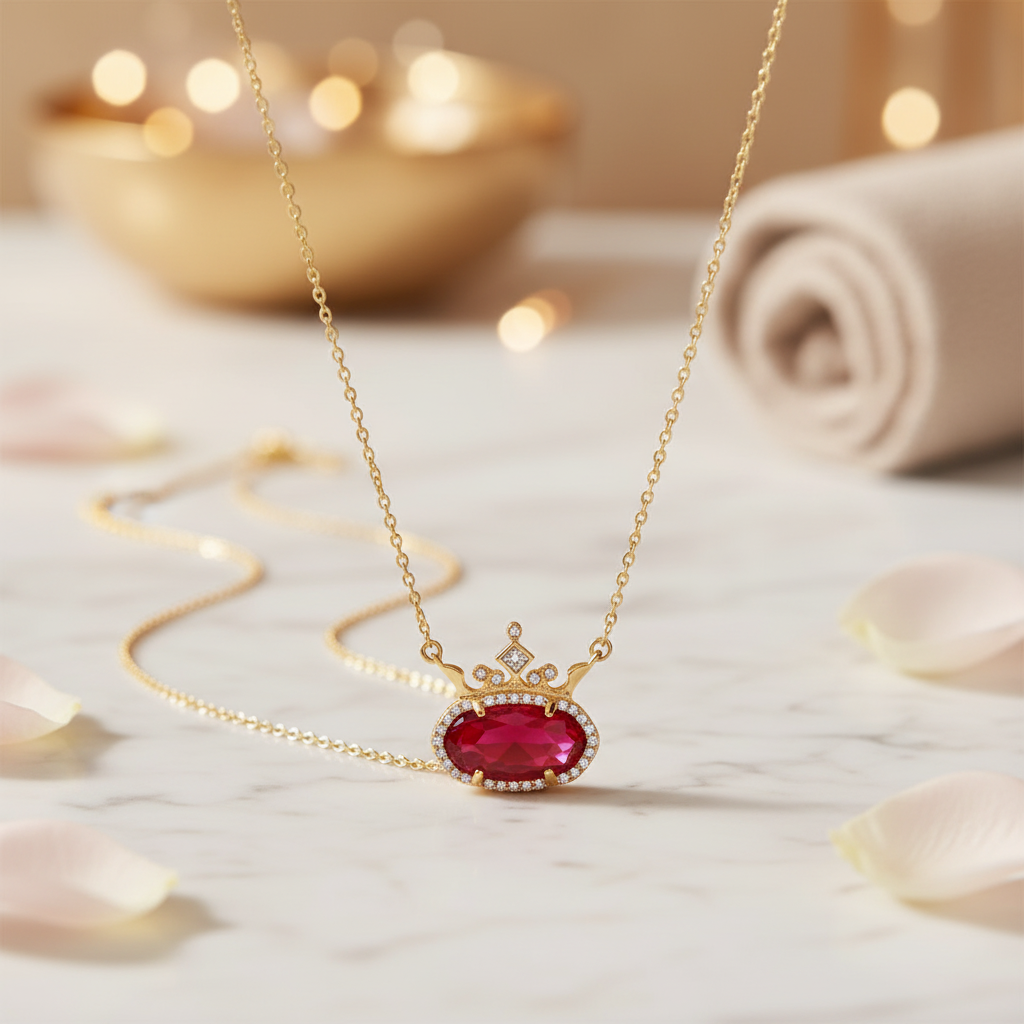 Disney x Kendra Scott Elisa Princess Necklace – marble surface