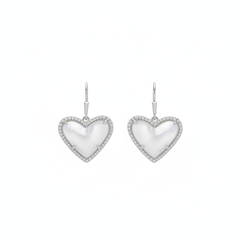 Kendra Scott Ari Heart Drop Earrings clean product shot