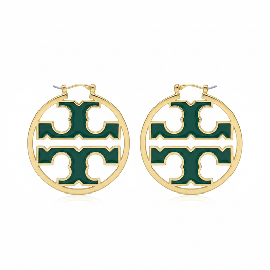 Tory Burch Miller Hoop Earrings - Clean white background product shot