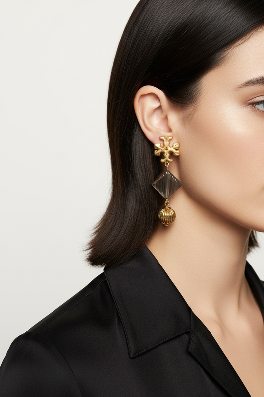 Tory Burch Roxanne Earrings - editorial ear shot