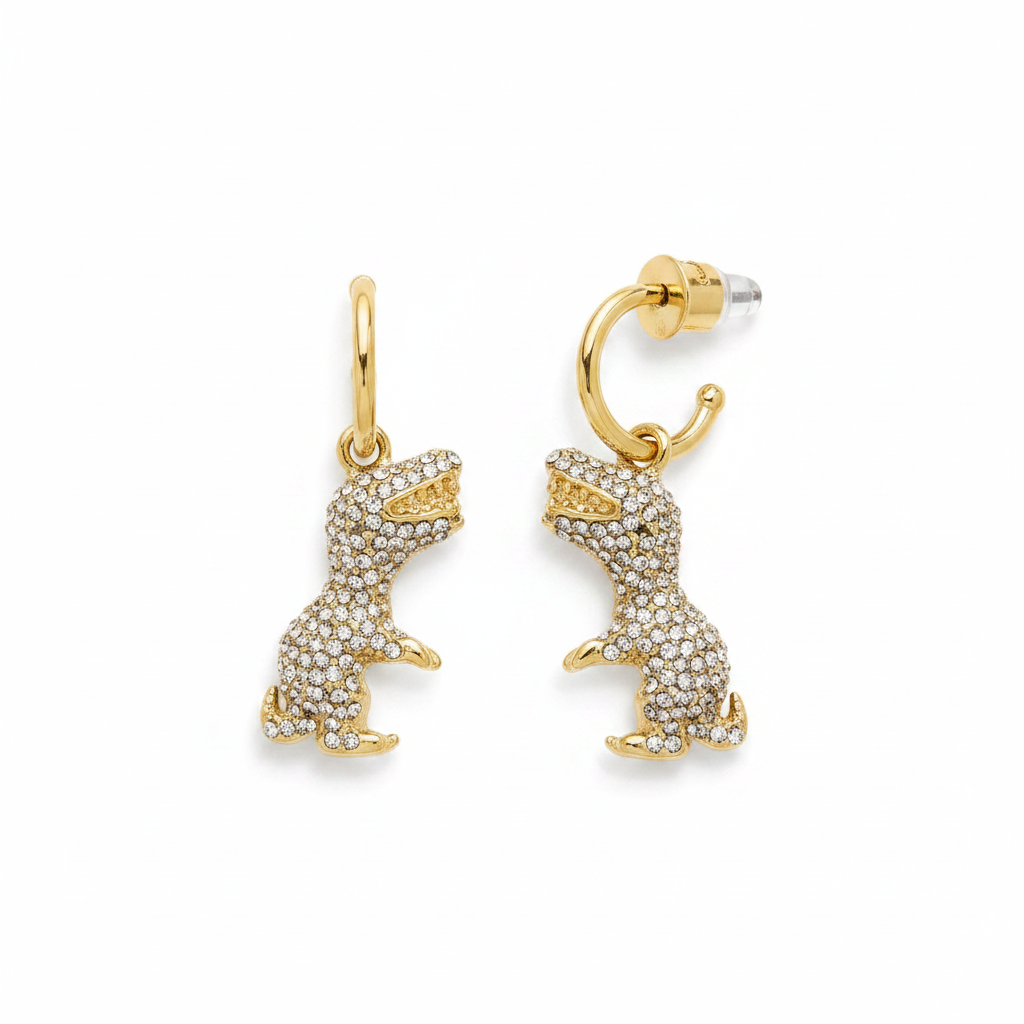 Coach New York Pavé Rexy Huggie Earrings - clean product shot