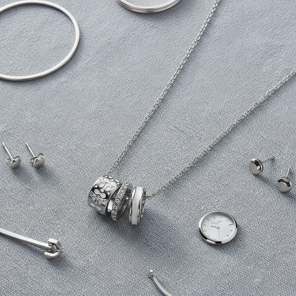 Grey linen flat lay