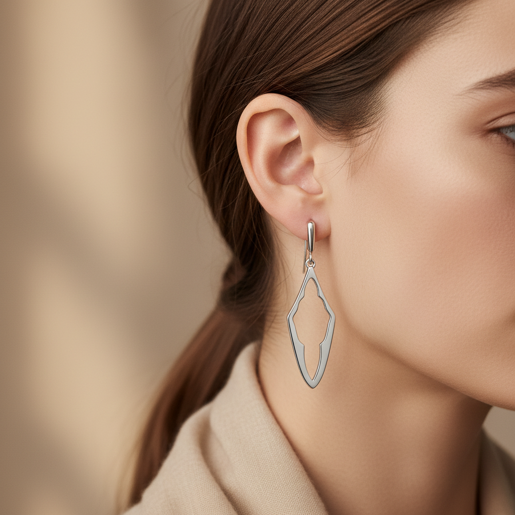 Kendra Scott Elongated Abbie Open Frame Earrings - Lifestyle 1