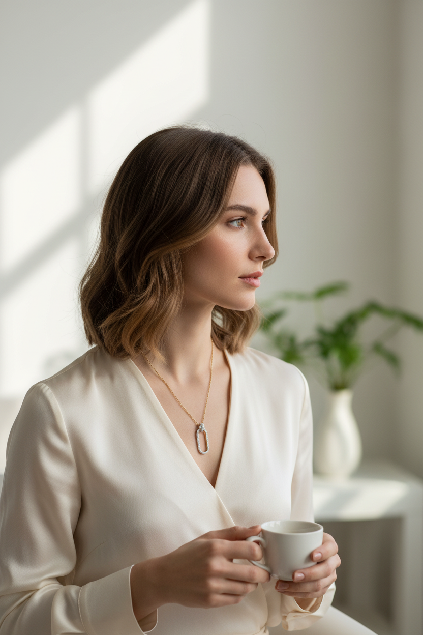 Swarovski Time Pendant Necklace - Lifestyle 1