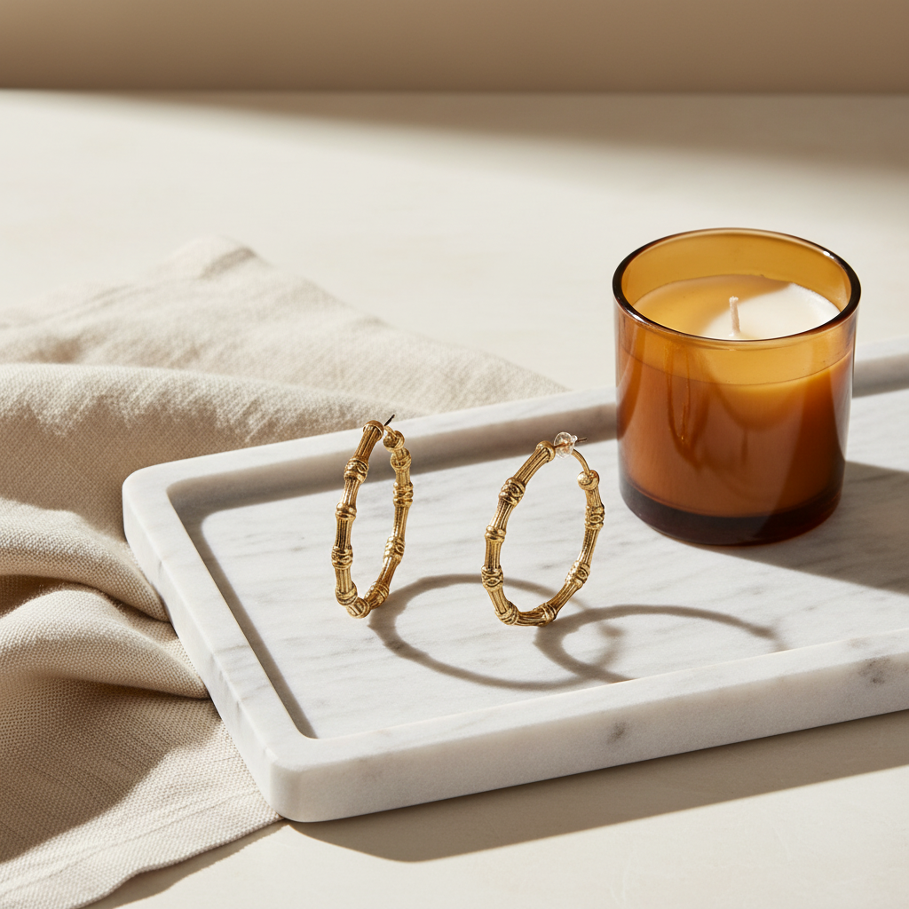 Kendra Scott Bamboo Oval Hoops - Lifestyle 2
