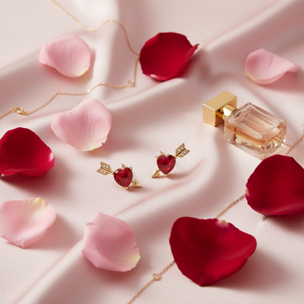 Lifestyle flat lay - blush silk