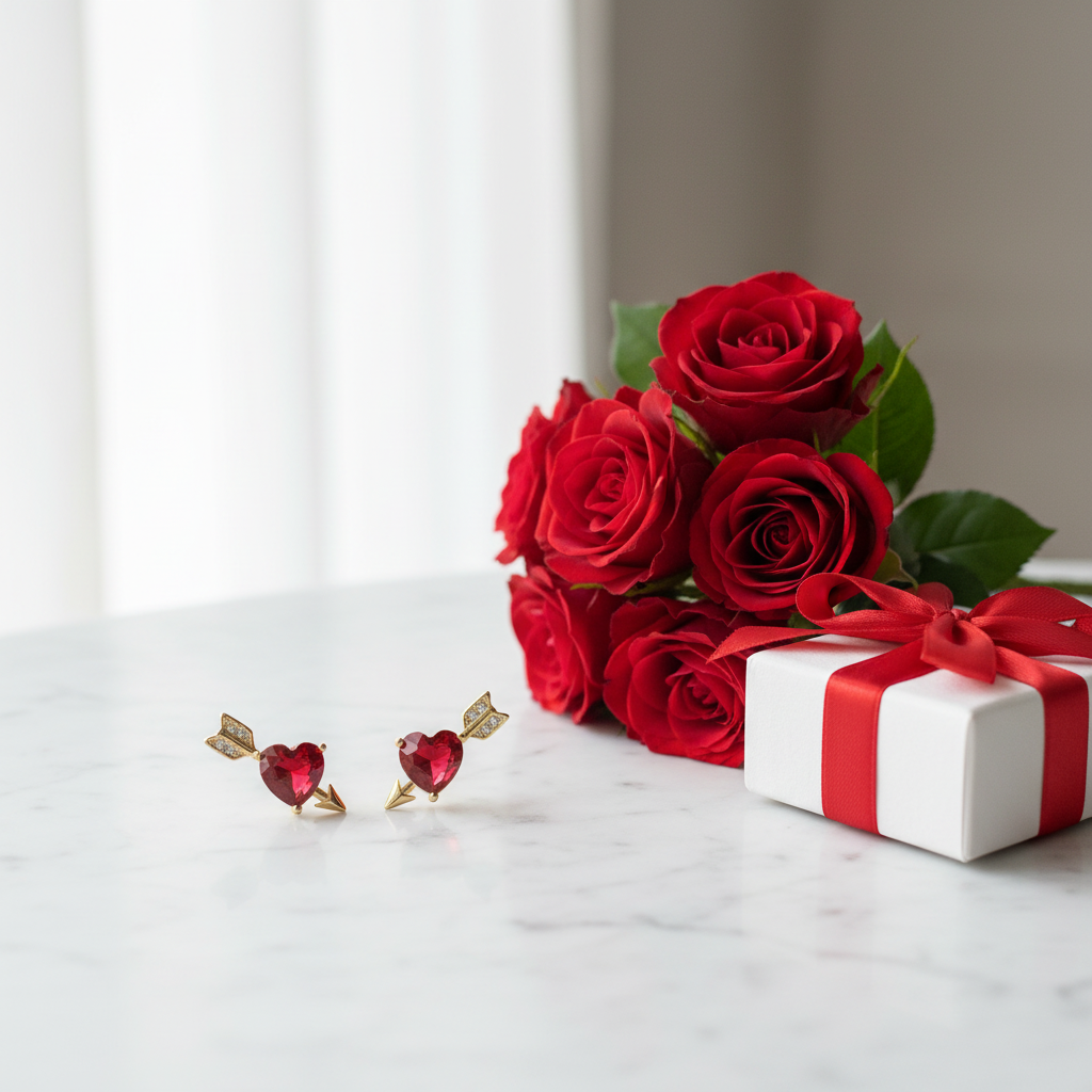 Lifestyle flat lay - marble roses