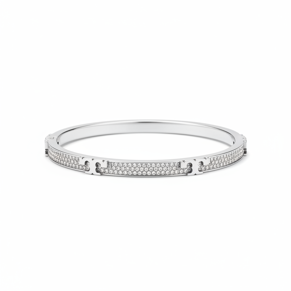 Tory Burch Pavé T-Logo Bangle
