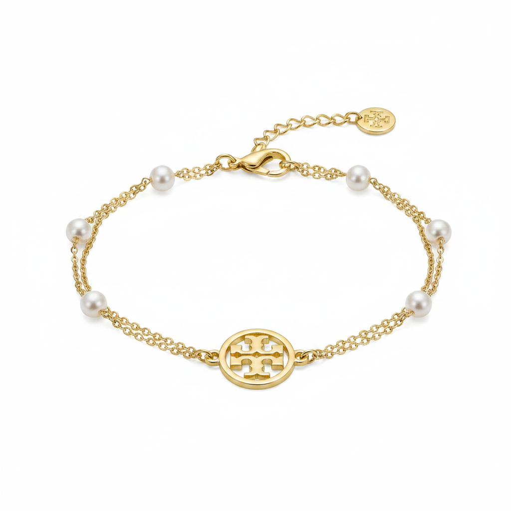 Tory Burch Pearl Bracelet - Clean White Background