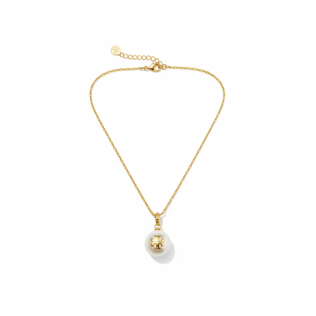 Tory Burch Pearl Drop Necklace - Clean Shot