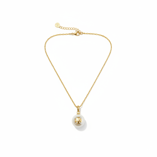 Tory Burch Pearl Drop Necklace - Clean Shot