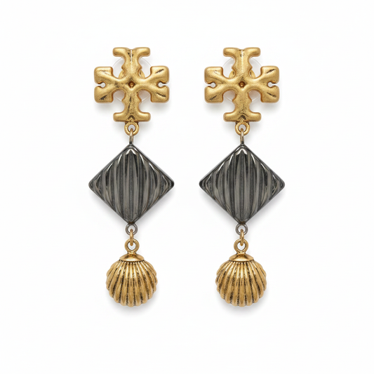 Tory Burch Three-Tier Drop Earrings